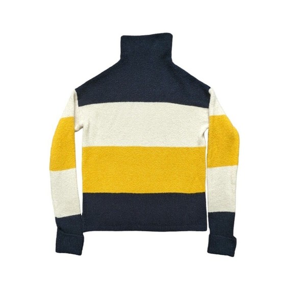 C & C California Women's Knit Wool blend Long Sleeve Turtleneck Sweater Striped - Picture 4 of 13